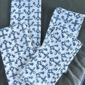 Four (4) Pottery Barn anchor cotton napkins. Approximately 20” square.